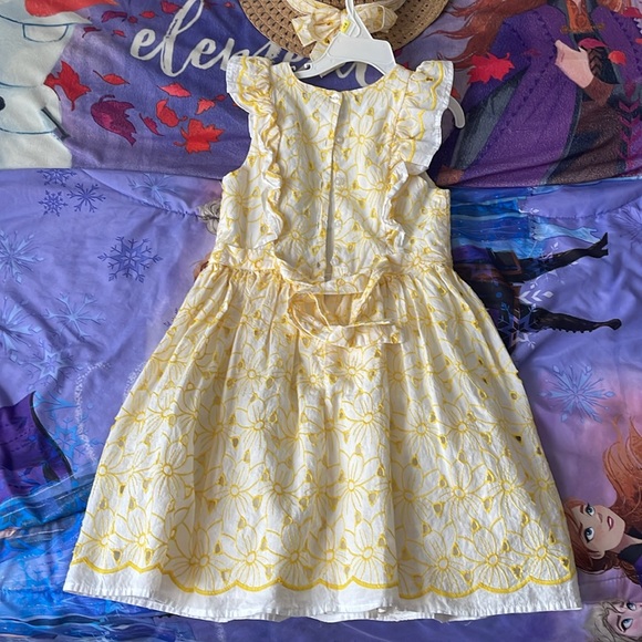 Yellow Floral Kids Dress - Picture 5 of 7